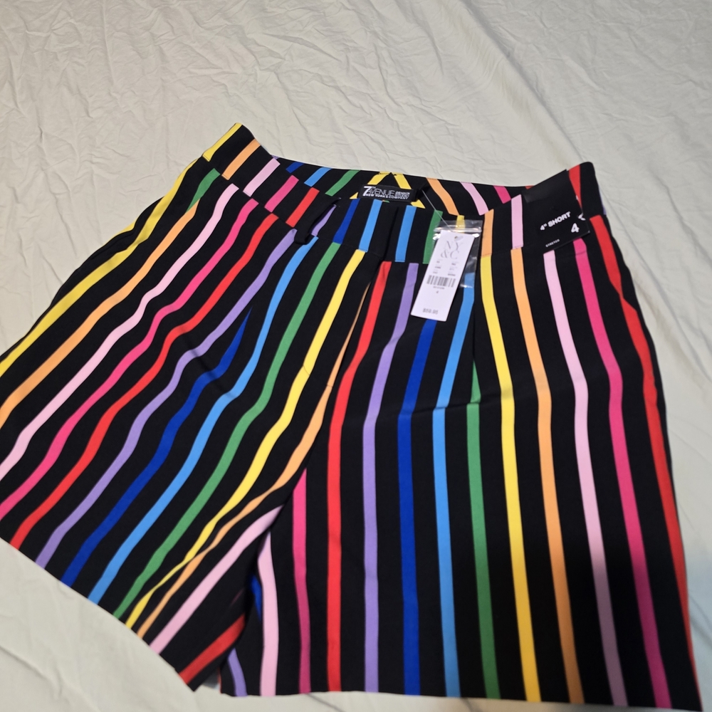 Women's Chic Colorful Verticle Striped Shorts
